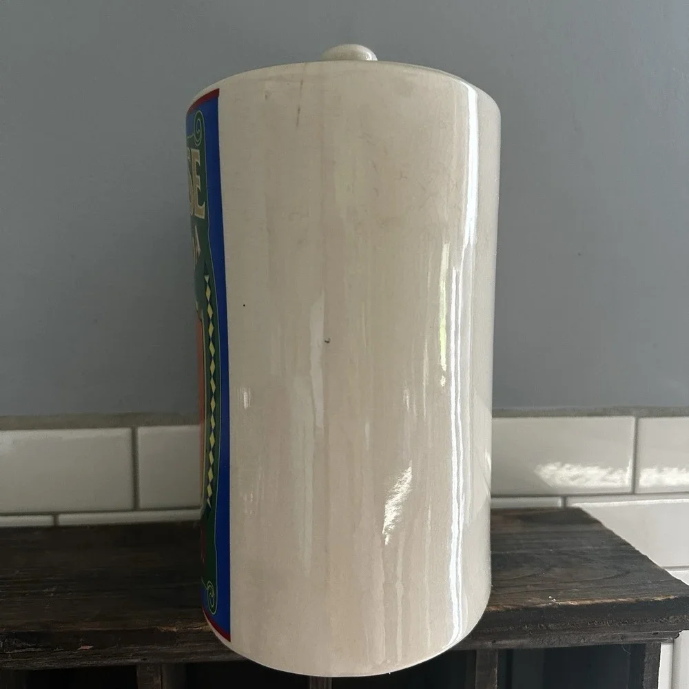 Vintage Roshco Corner Grocery Kwik Rise Baking Soda Celestial Sun Storage Jar